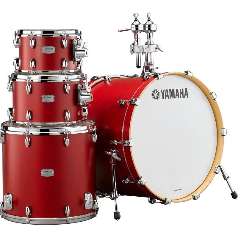 Yamaha Tour Custom Maple 4-Piece Shell Pack with 22 in. Bass Drum Candy Apple Satin
