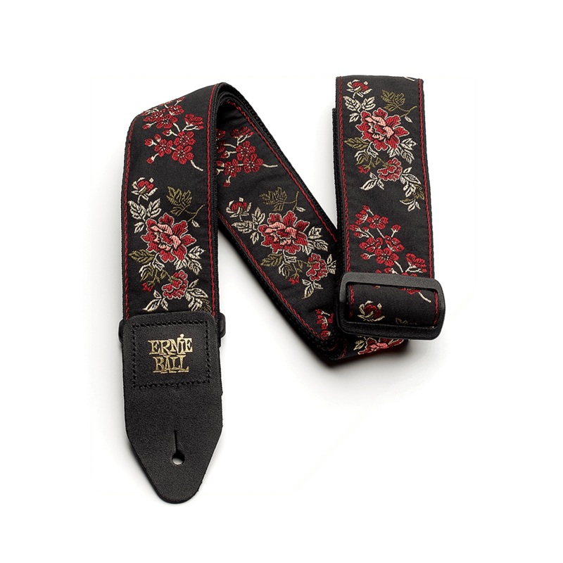 Ernie Ball 2 Polypropylene Jacquard Strap – Red Rose