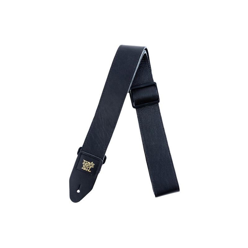 Ernie Ball 2 Tri Glide Italian Leather Strap Black 2 in.