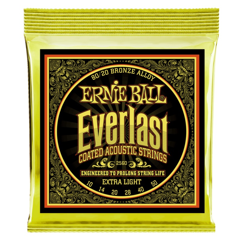 Ernie Ball 80/20 Bronze 10-50 Gauge Coated Acoustic Guitar String Set
