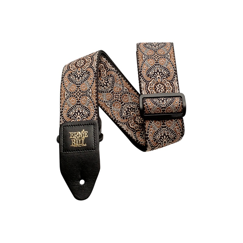 Ernie Ball Jacquard Guitar Strap Gold & Black Paisley