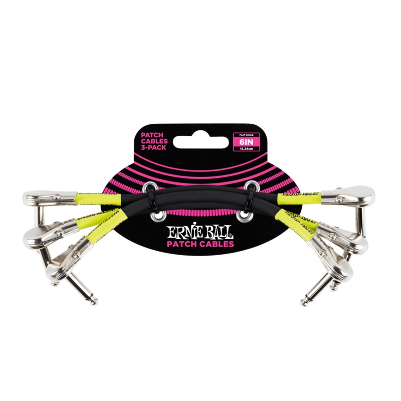 Ernie Ball Pancake Patch Cable 6 in. Black