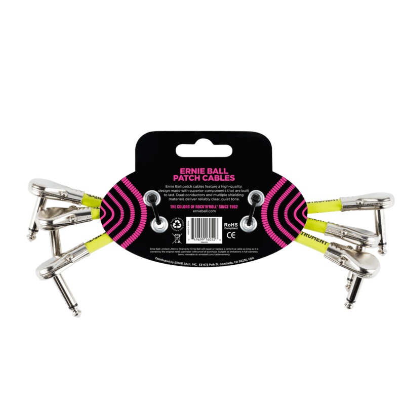 Ernie Ball Pancake Patch Cable 6 in. White