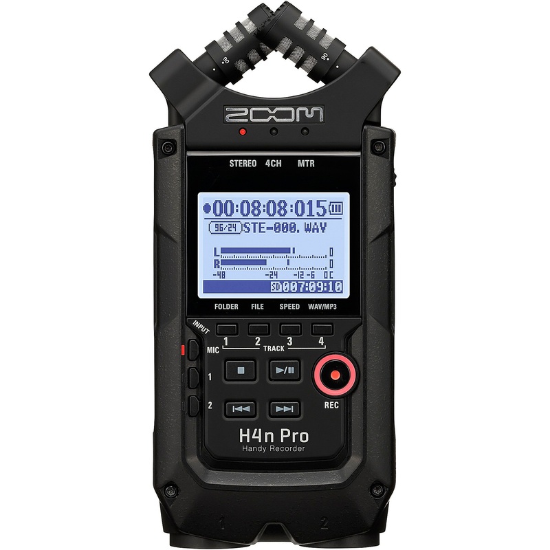 Zoom H4n Pro Handheld Recorder – All Black Edition