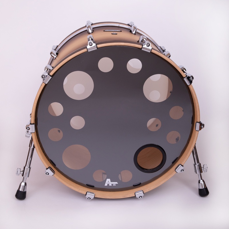 Attack Orbit 20 2-Ply Bass Drum Resonant Head With 4 Port – Black
