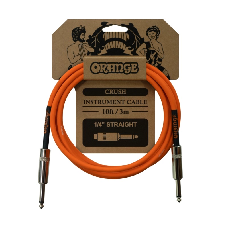 Orange Crush 10′ Instrument Cable with Straight Connectors – CA034