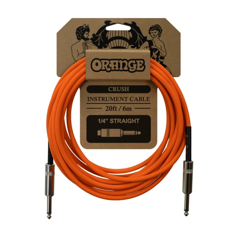 Orange Crush 20′ Instrument Cable with Straight Connectors – CA036