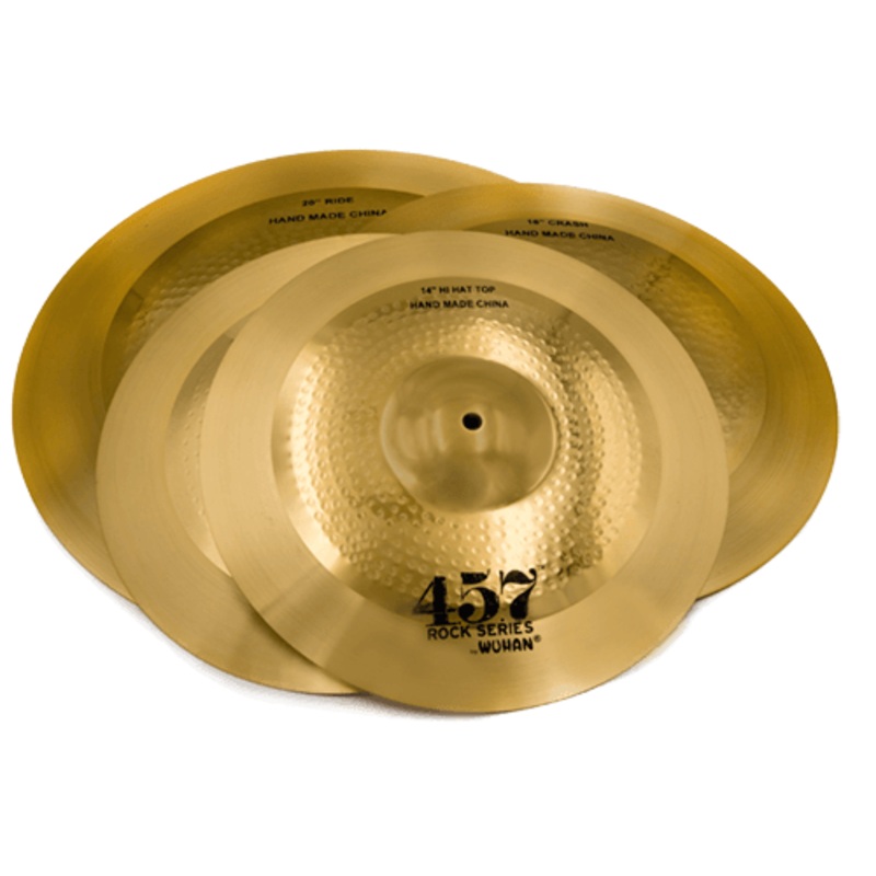 Wuhan 457 Rock Cymbal Set – 14 Hi-Hat, 16 Crash and 20 Ride