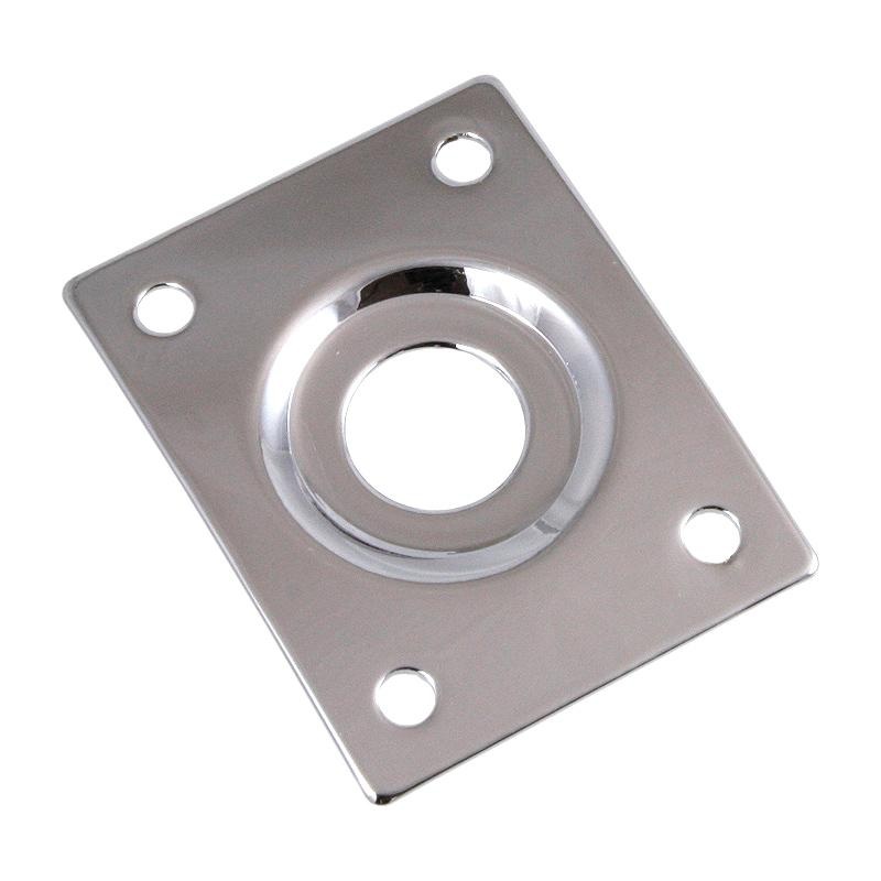 Allparts Rectangular Jackplate – Nickel