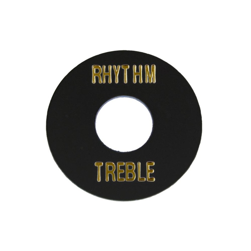 Allparts Rhythm & Treble Switch Ring – Black Plastic