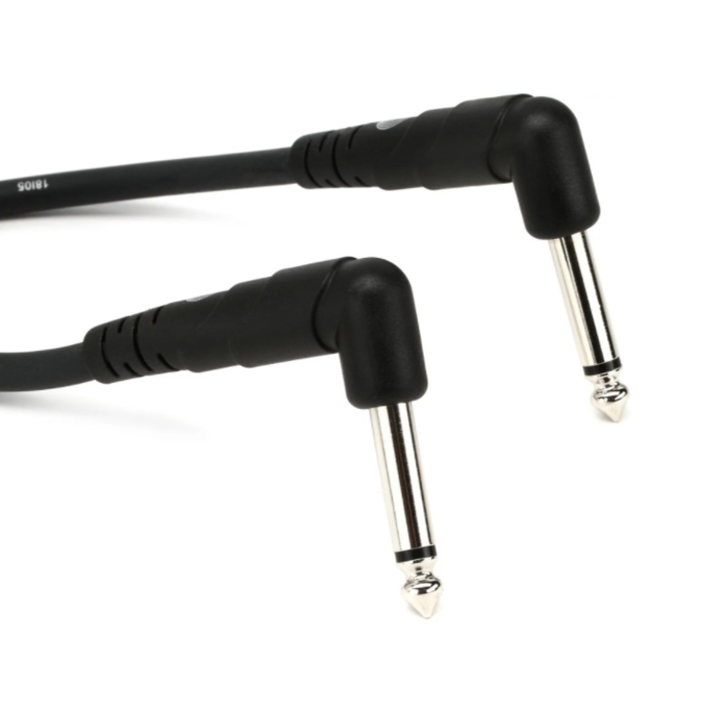 D’Addario Classic Series Pedalboard Patch Cable – Right Angle to Right Angle – 3 ft