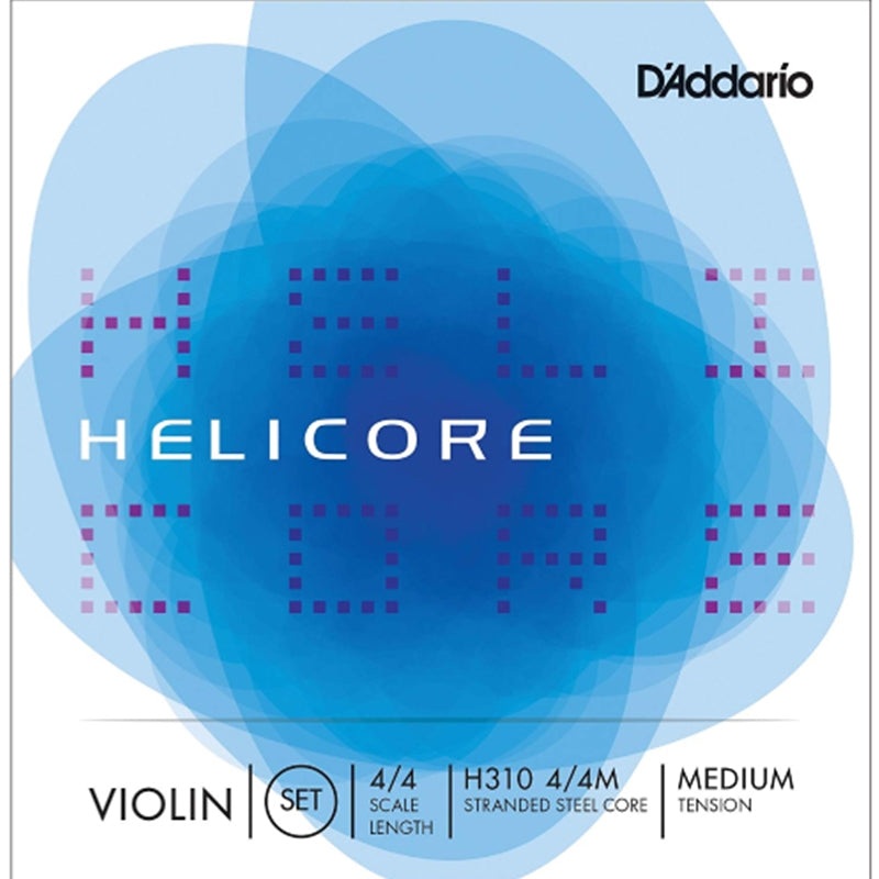 D’Addario H3104/4M Helicore 4/4 Violin Set – Medium Tension
