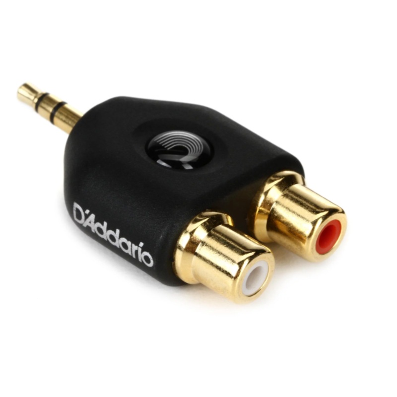 D’Addario PW-P047C 1/8 Male Stereo to Dual RCA Female Adapter