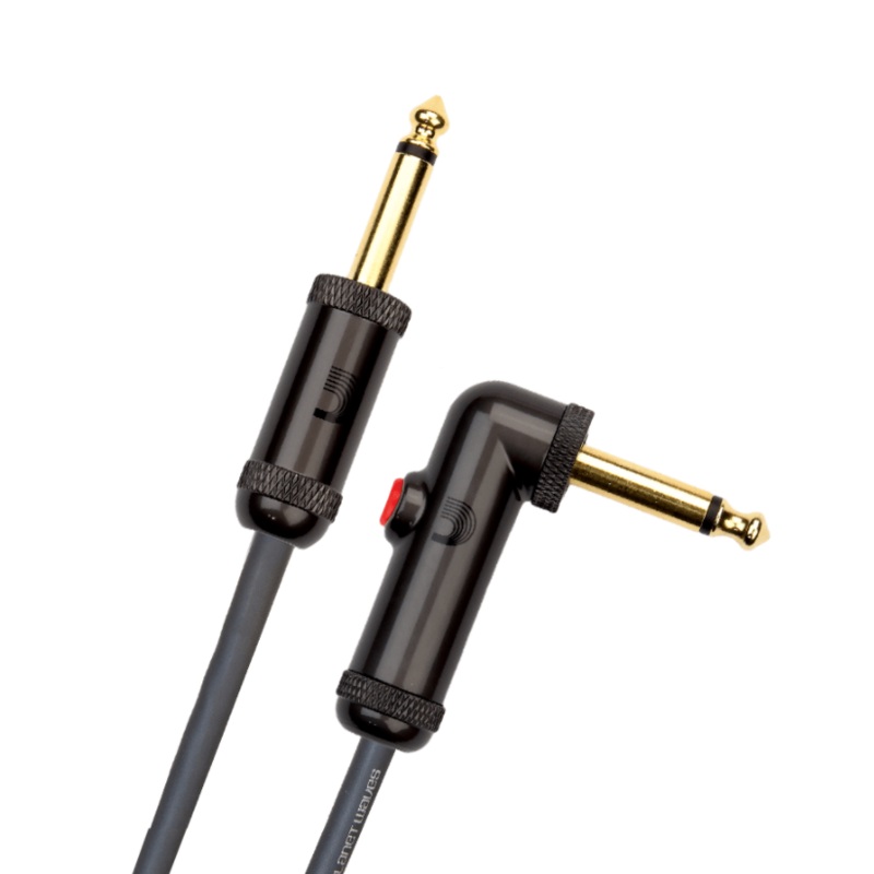 Daddario Circuit Breaker 10′ 1/4 TS Male 1/4 Angled TS Male Guitar Cable With Latching Mute