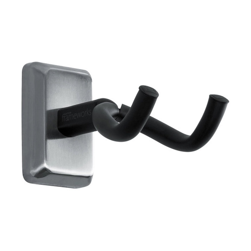 Gator Wall-Mounted Guitar Hanger with Chrome Mounting Plate
