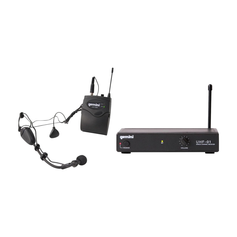 Gemini UHF-01HL Wireless Headset/Lavalier Combo System F1