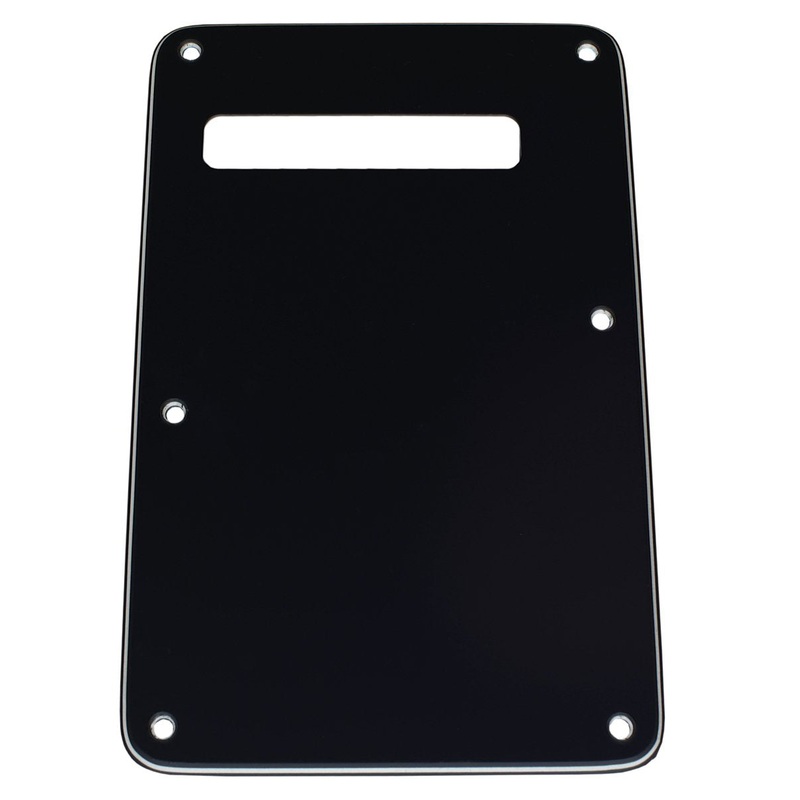 Allparts Slotted Tremolo Spring Cover Backplate – Black