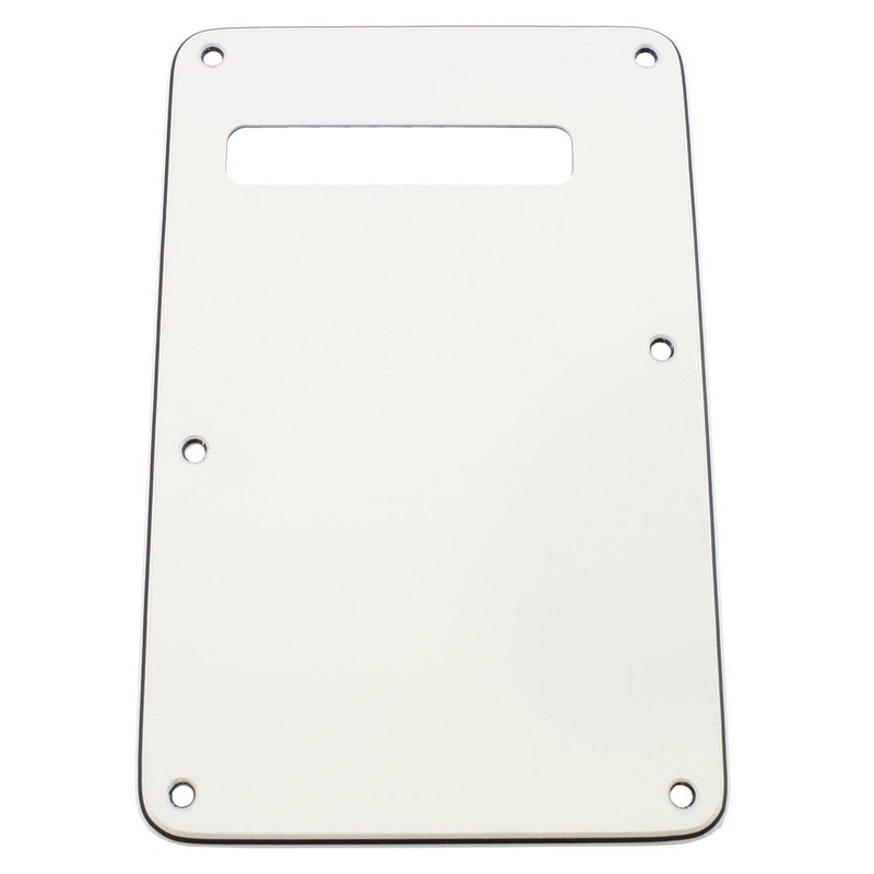 Allparts Slotted Tremolo Spring Cover Backplate – White