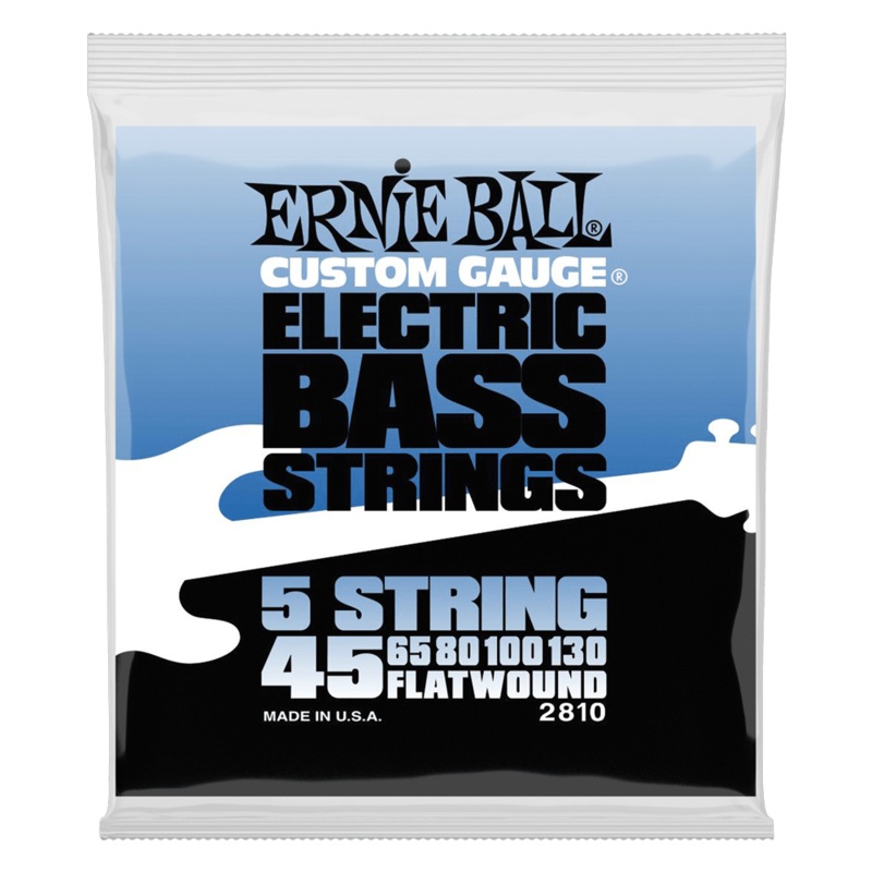 Ernie Ball Custom Gauge Electric Bass 5 String 45-130 Flat Wound