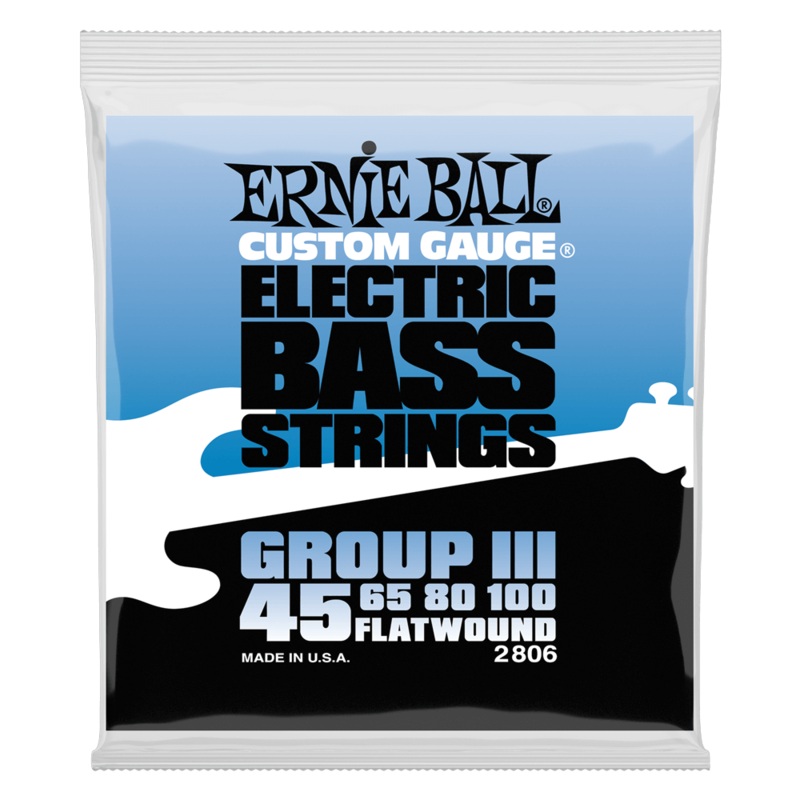 Ernie Ball Custom Gauge Group III 45-100 4 String Flatwound Electric Bass String Set