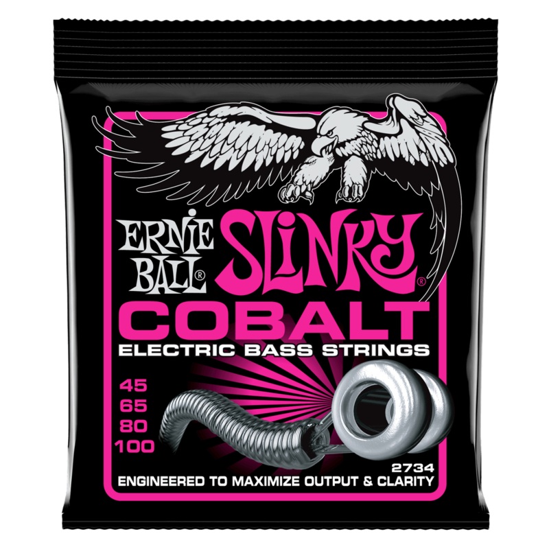 Ernie Ball Super Slinky Cobalt Electric Bass Strings – .045-.100