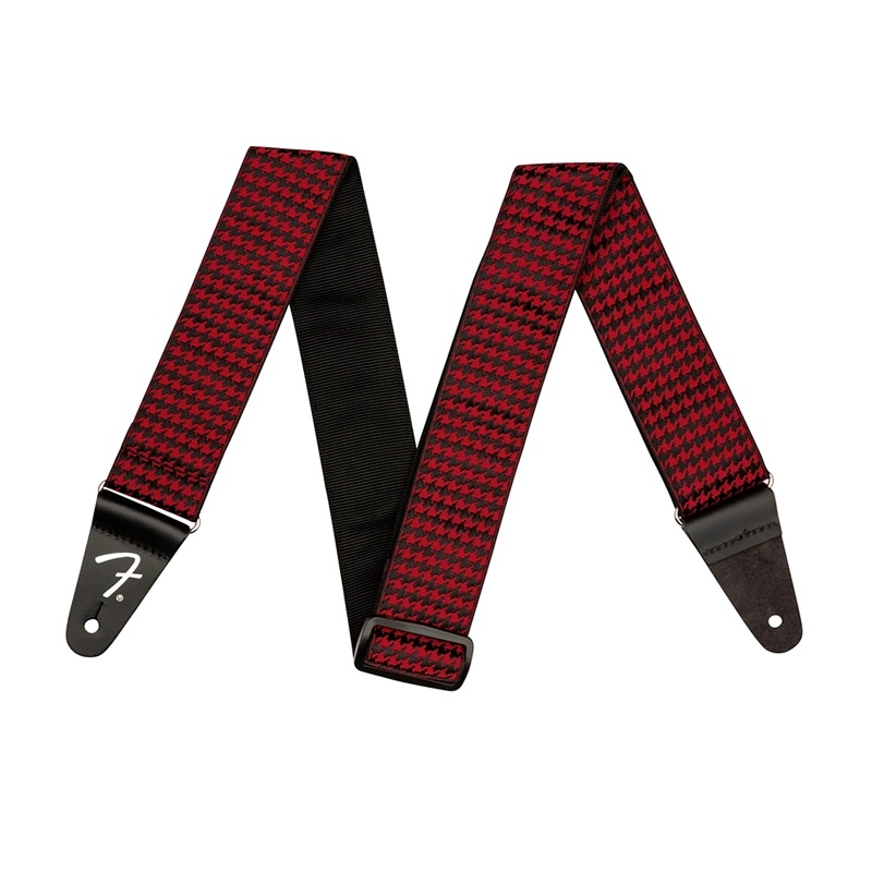Fender Houndstooth Jacquard Guitar Strap Red 2 in.