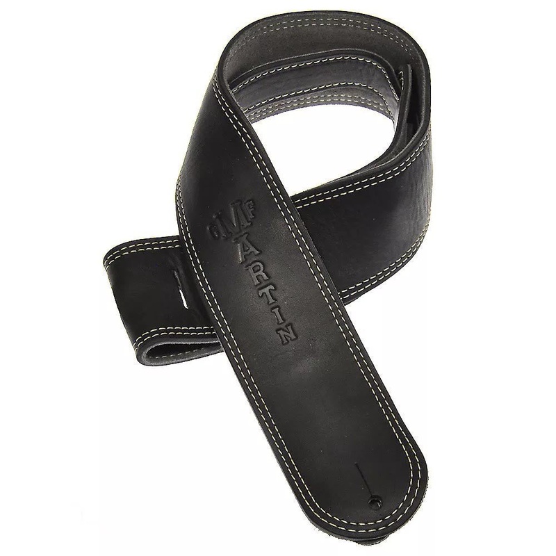Martin Ball Glove Leather and Suede Guitar Strap – Black