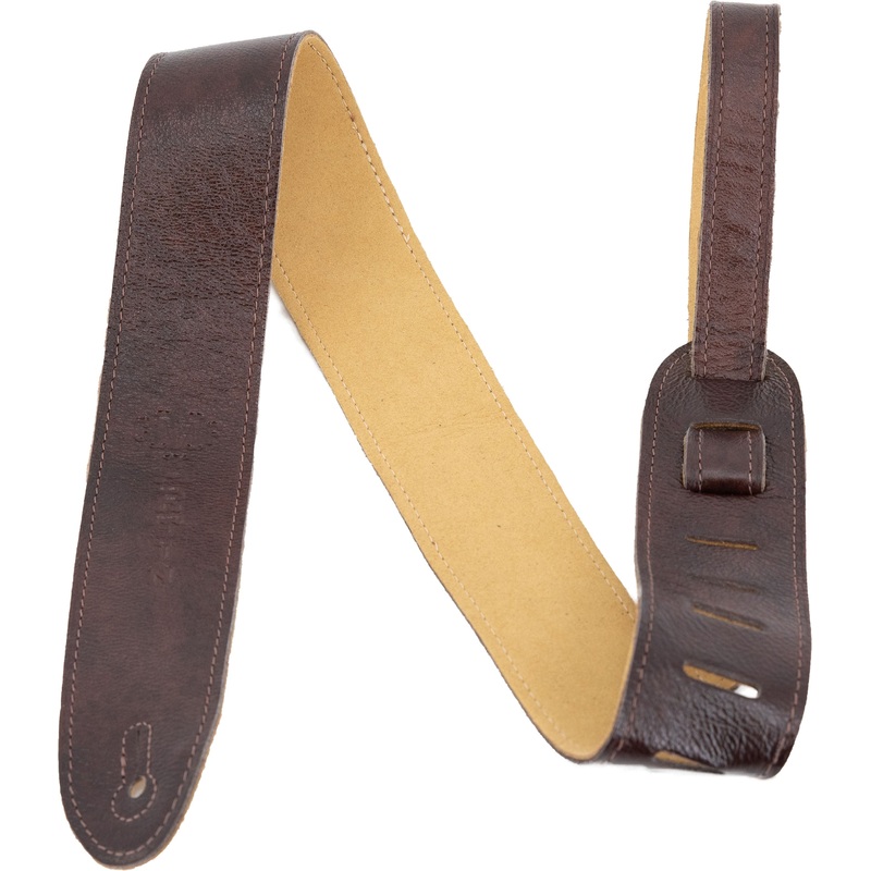 Martin Guitars 18A0100 Soft Leather Guitar Bass Strap, 2” Width, 36.5” – 49” Length