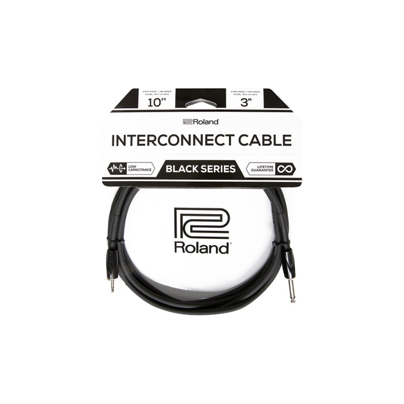 Roland RCC-3514 Black Series Interconnect Cable 3.5mm (Mono) to 1/4 in. (Mono) 10 ft.
