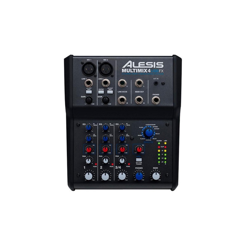 Alesis MultiMix 4 USB FX 4-Channel Mixer with Effects & USB Audio Interface