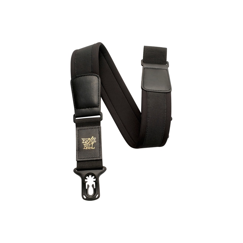 Ernie Ball Neoprene Polylock Guitar Strap Black 2 in