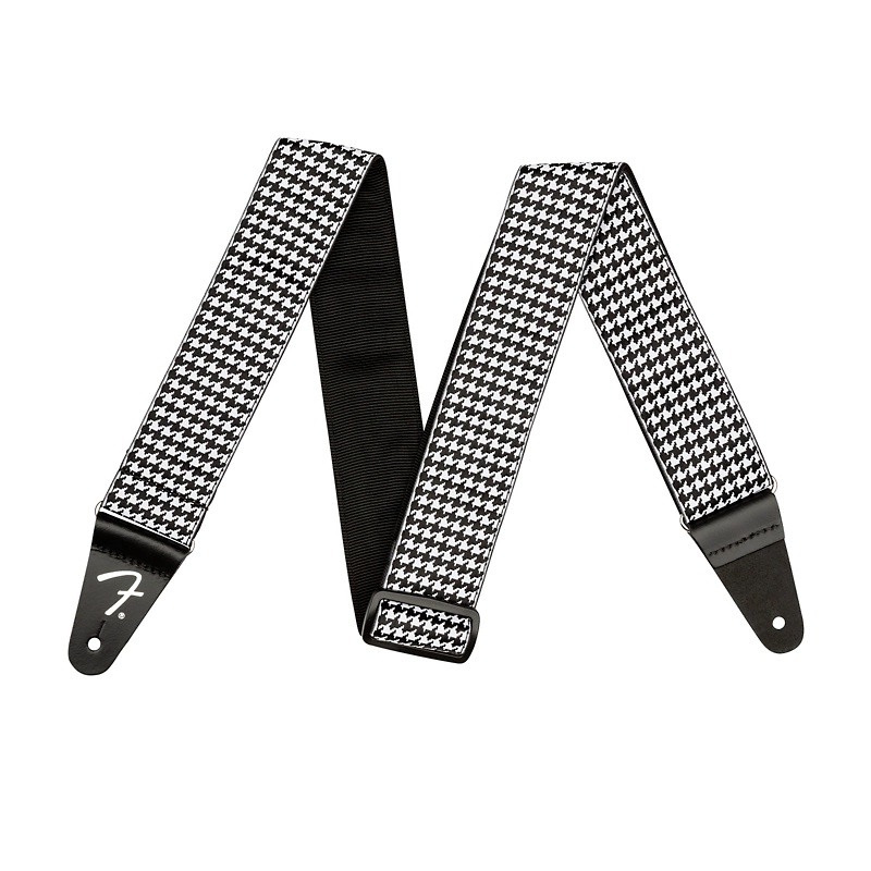Fender Houndstooth Jacquard Guitar Strap White 2 in.