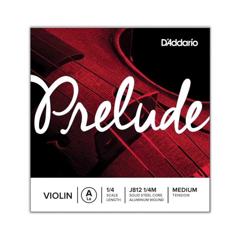D’Addario Prelude Violin Single A String, 1/4 Scale, Medium Tension