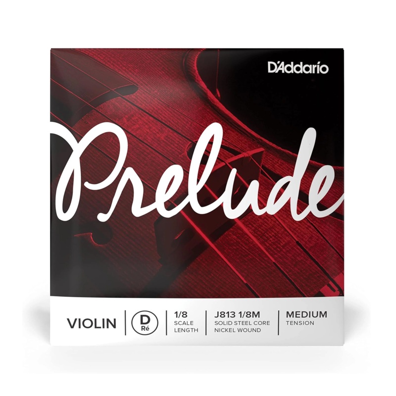 D’Addario Prelude Violin Single D String, 1/8 Scale, Medium Tension
