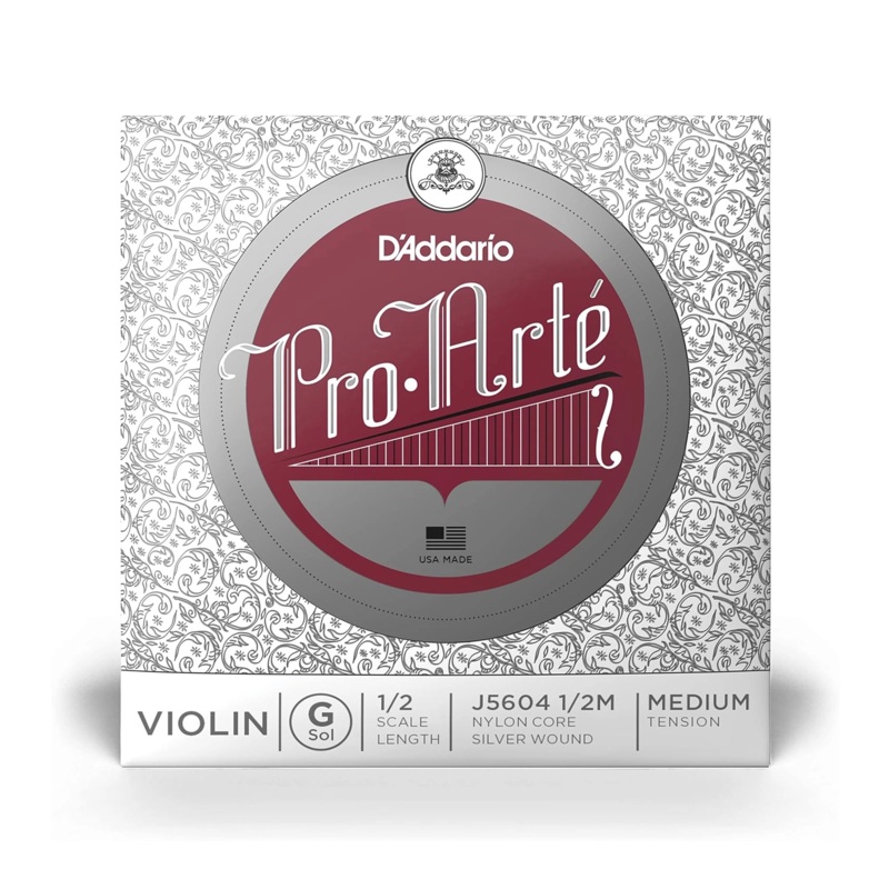 D’Addario Pro-Art 1/2 Scale Medium Tension Single G String for Violin