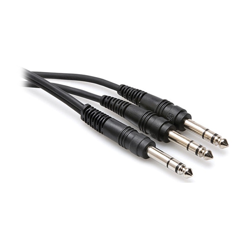 Hosa CYS-105 Y Cable – 1/4-inch TRS Male to Dual 1/4 TRS Male – 5 foot