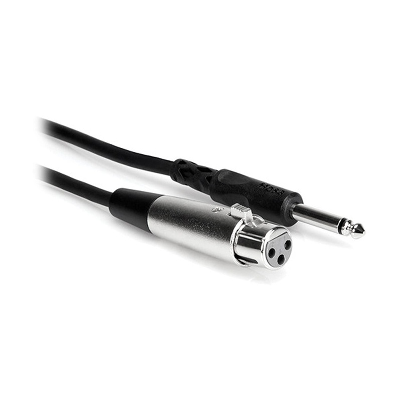 Hosa PXF-110 XLR Female to 1/4 inch TS Male Unbalanced Interconnect Cable – 10 foot