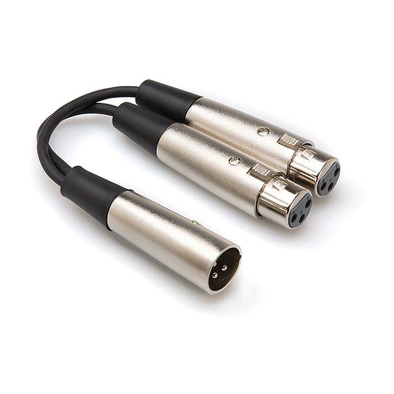 Hosa YXF-101.5 Y Cable- XLR Male to Dual XLR Female – 1.5 foot
