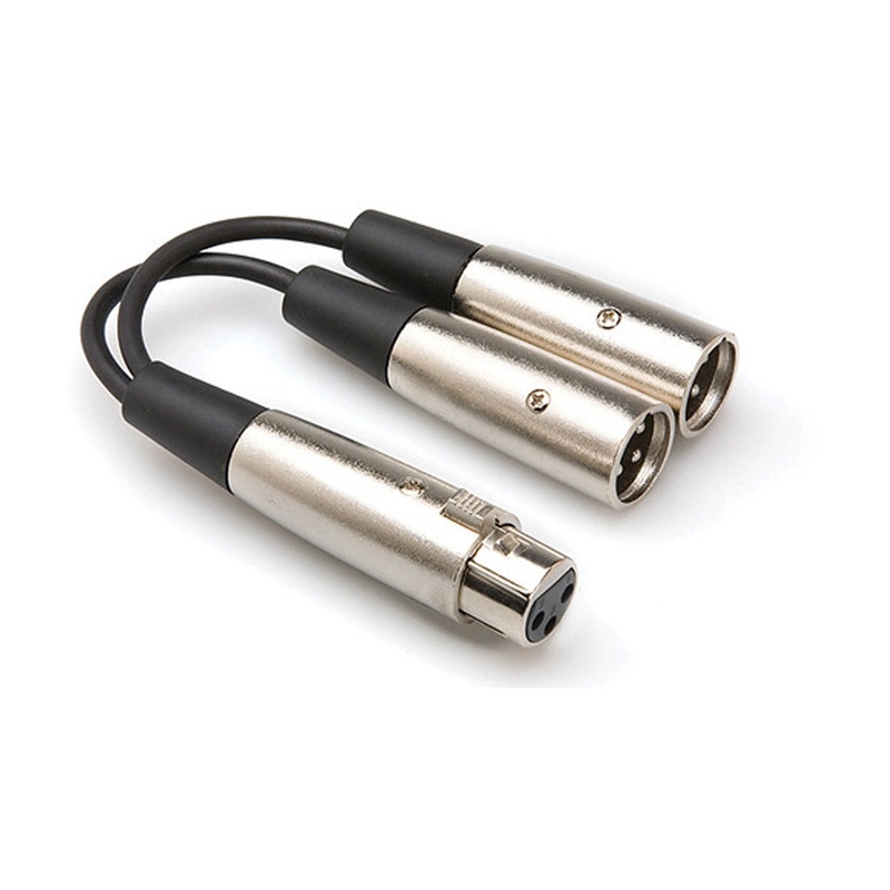 Hosa YXM-101.5 Y Cable – XLR Female to Dual XLR Male – 1.5 foot