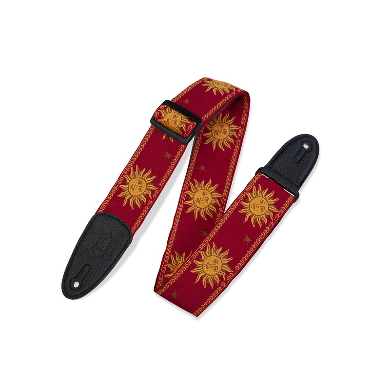 Levy’s PRINT SERIES Guitar Strap  MPJG-SUN-RED