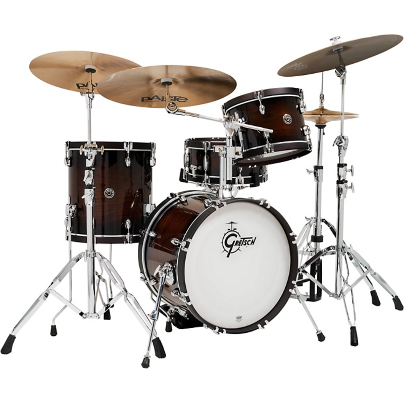 Gretsch Drums Catalina Special Edition Walnut/Maple 4-Piece Shell Pack with Wood Hoops and 18 in. Bass Drum Walnut Burst