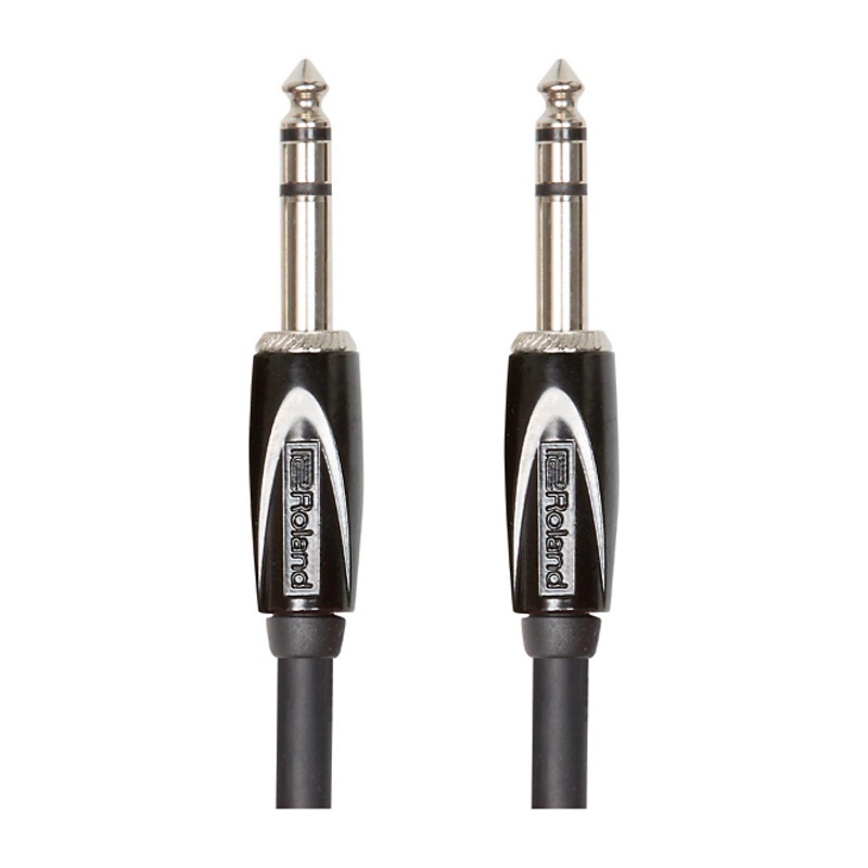 Roland Black Series 1/4 TRS – 1/4 TRS Balanced Interconnect Cable 15 ft. Black