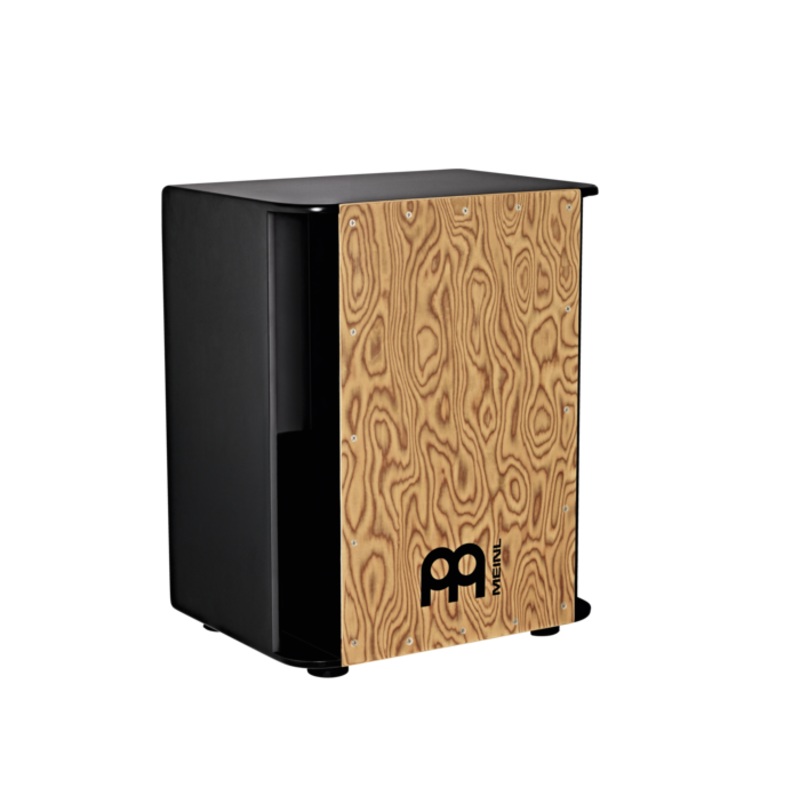 Vertical Subwoofer Cajon with Internal Snares & Bass Reflex Channel, Makah Burl/Black