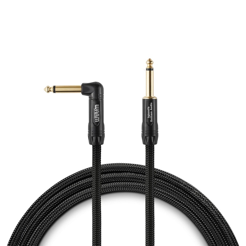 Warm Audio Prem-TS-1RT-18′ Premier Gold Straight to Right Angle Instrument Cable – 18-foot