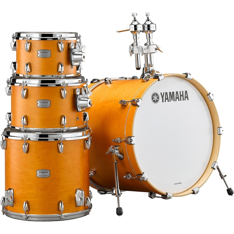 Yamaha Tour Custom Maple 4-Piece Shell Pack with 20 in. Bass Drum Caramel Satin