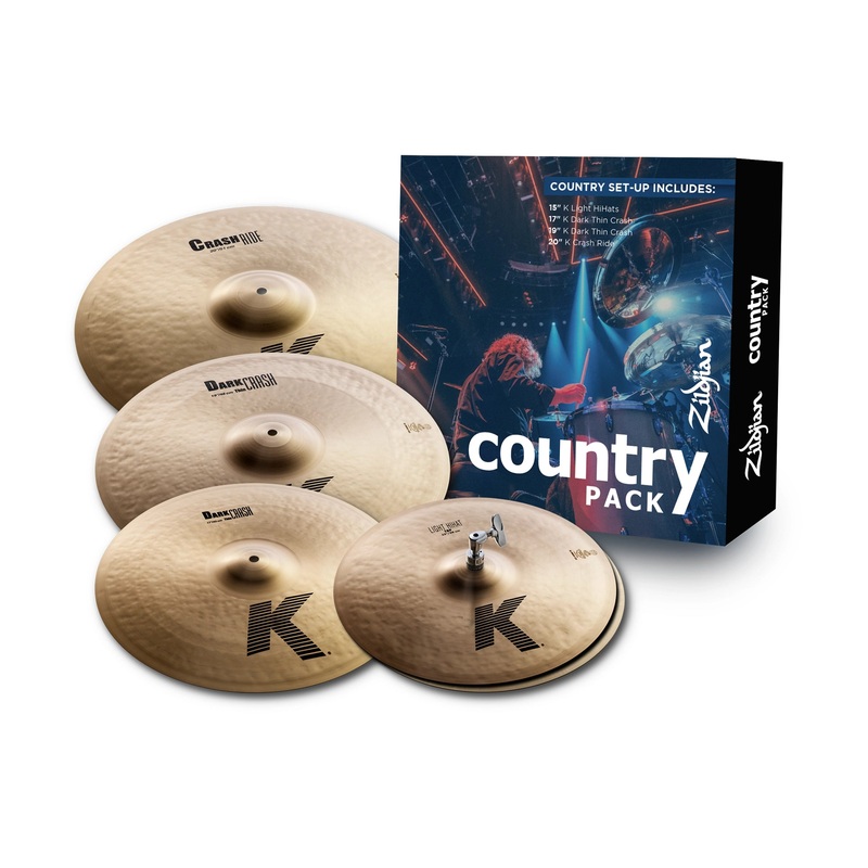 Zildjian K Country Cymbal Set – 15 Hi-Hats, 17 & 19 Crashes & 20 Ride