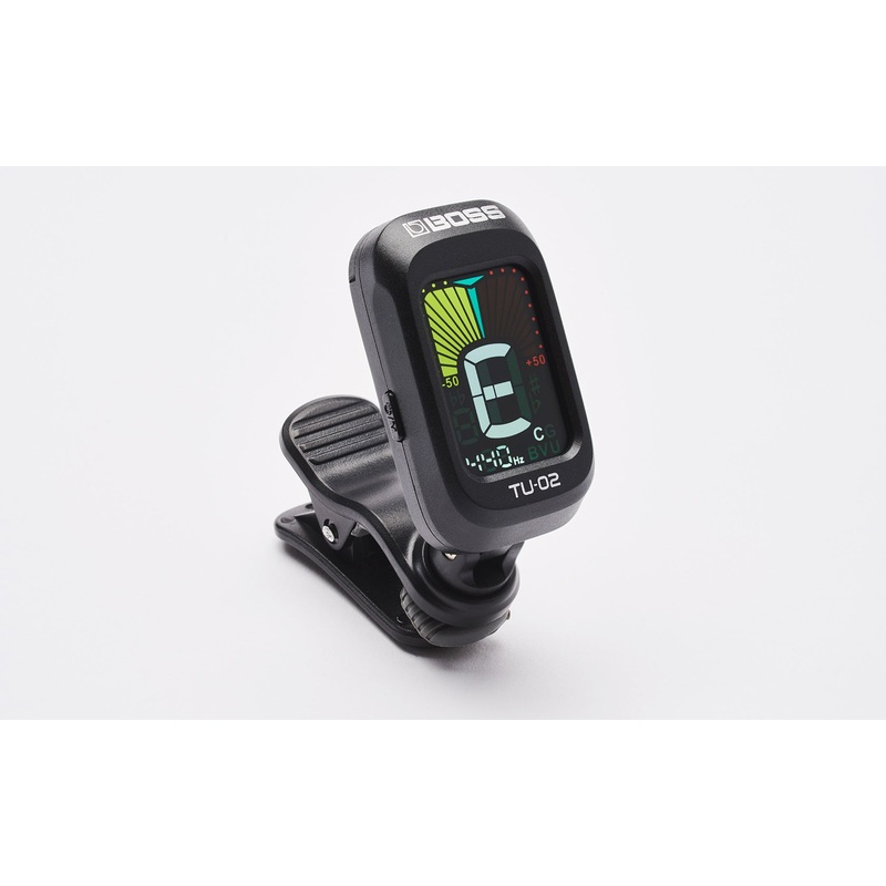 Boss TU-02 Clip-on Tuner Clip-on Instrument Tuner with High-contrast Color Display