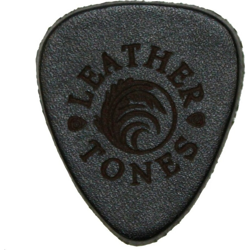 Leather Tones Black Leather Single Plectrum