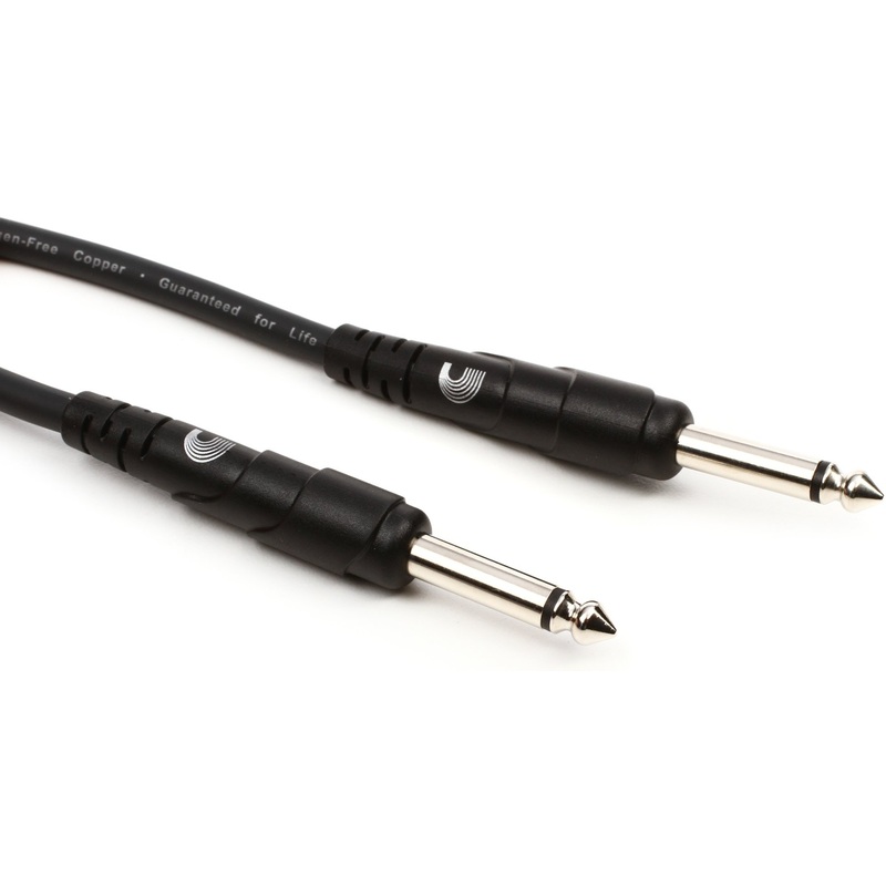 D’Addario Classic Series Pedalboard Patch Cable – Straight to Straight – 3 foot