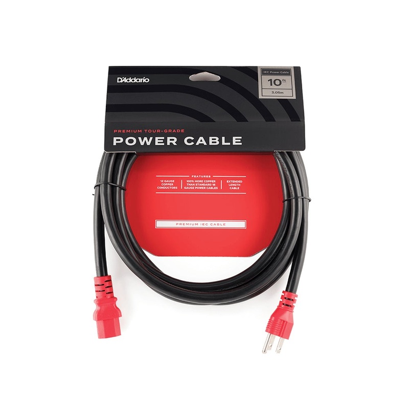 D’Addario Computers, Instruments & More IEC Power Cable -10 ft